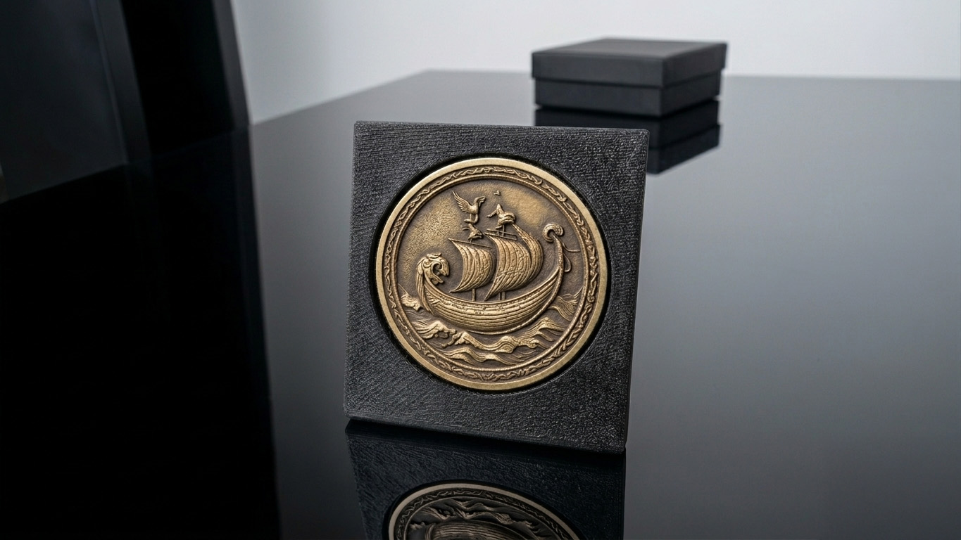 Viking Brass Coin — Back